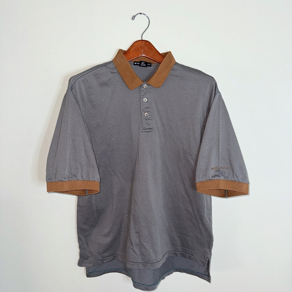Nike Textured Multicolor Polo with Brown Accents
