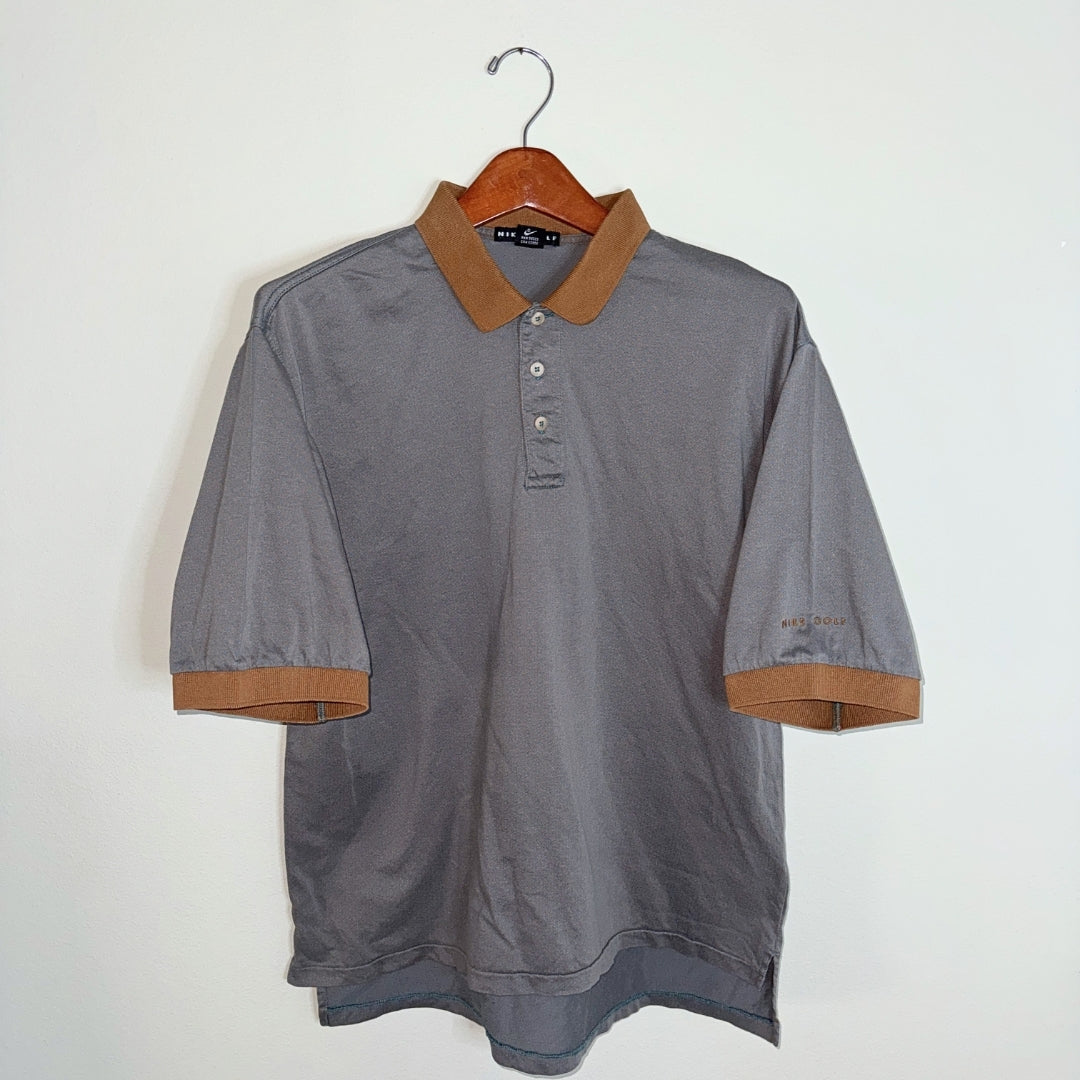 Nike Textured Multicolor Polo with Brown Accents