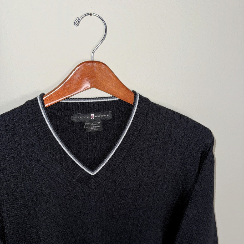 Nike Tiger Woods Ribbed V-Neck Sweater Shirt