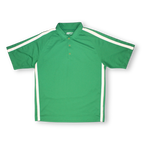 Nike Y2K Green and White Stripes Polo