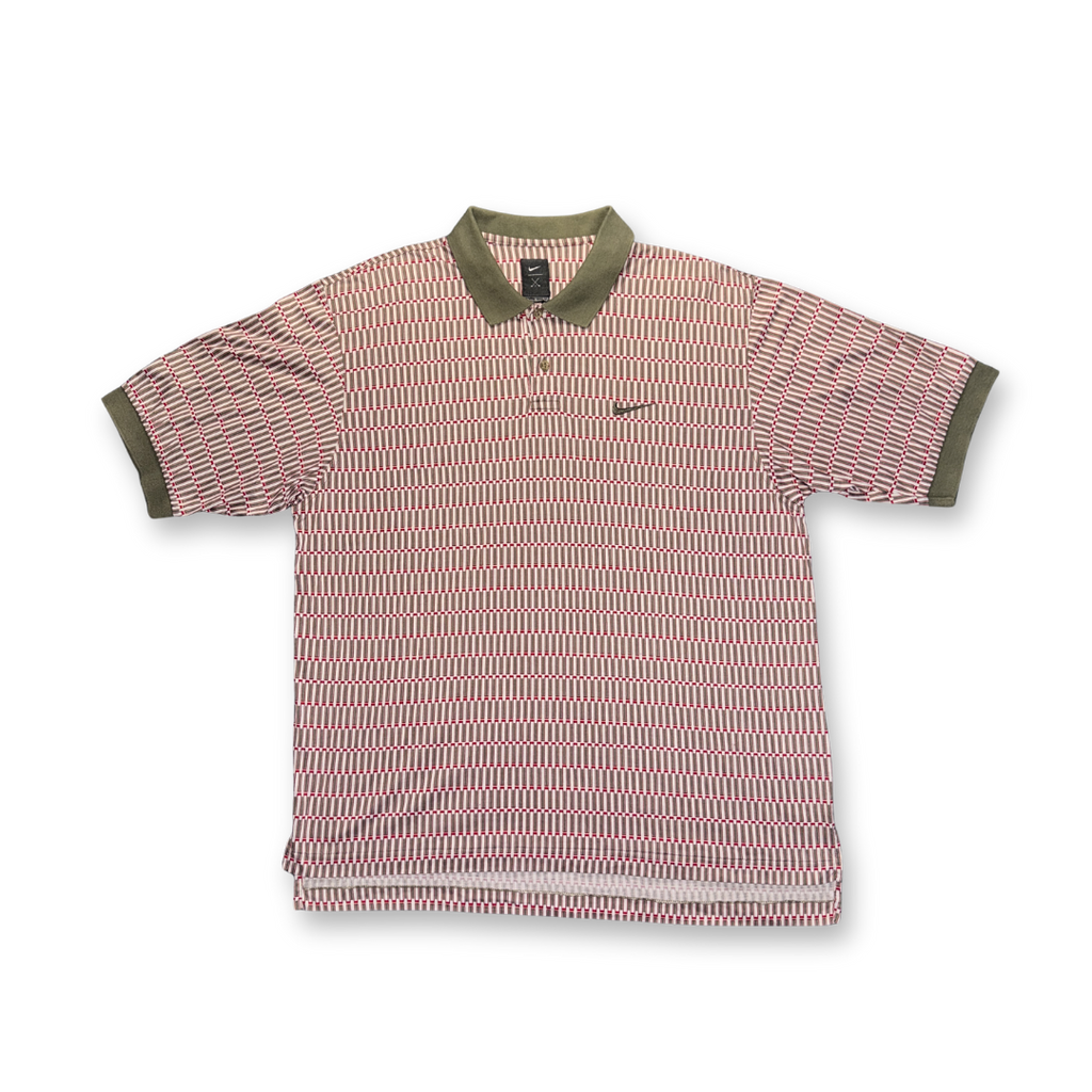 Nike Ying Yang Geometric White/Red Polo