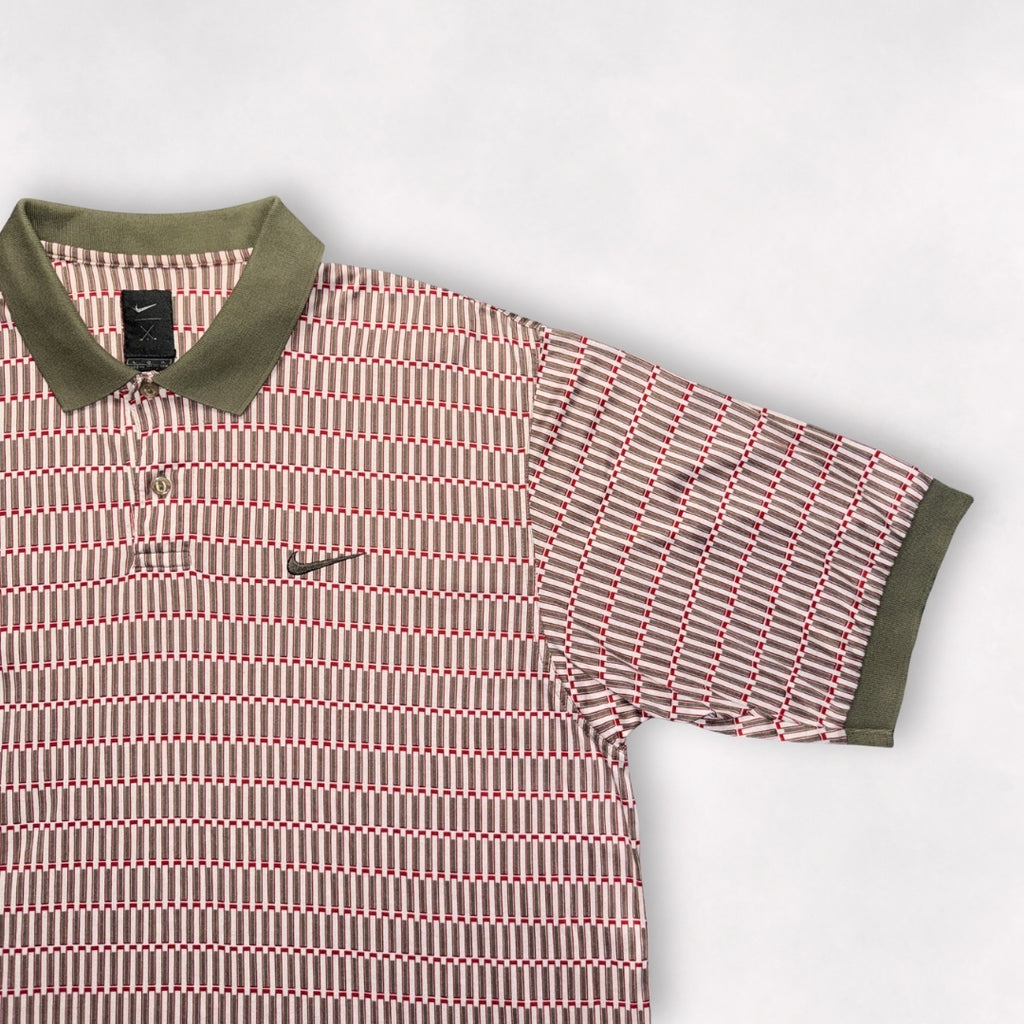 Nike Ying Yang Geometric White/Red Polo