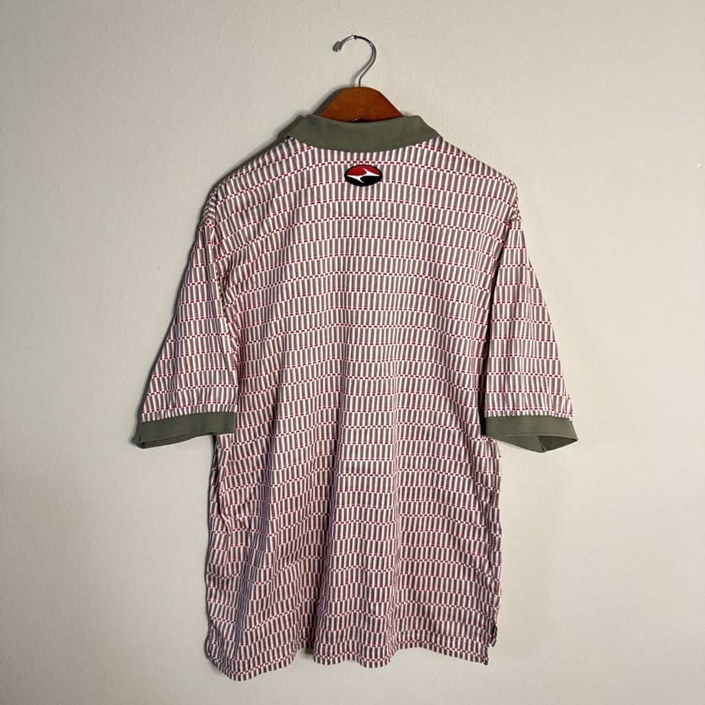 Nike Ying Yang Geometric White/Red Polo