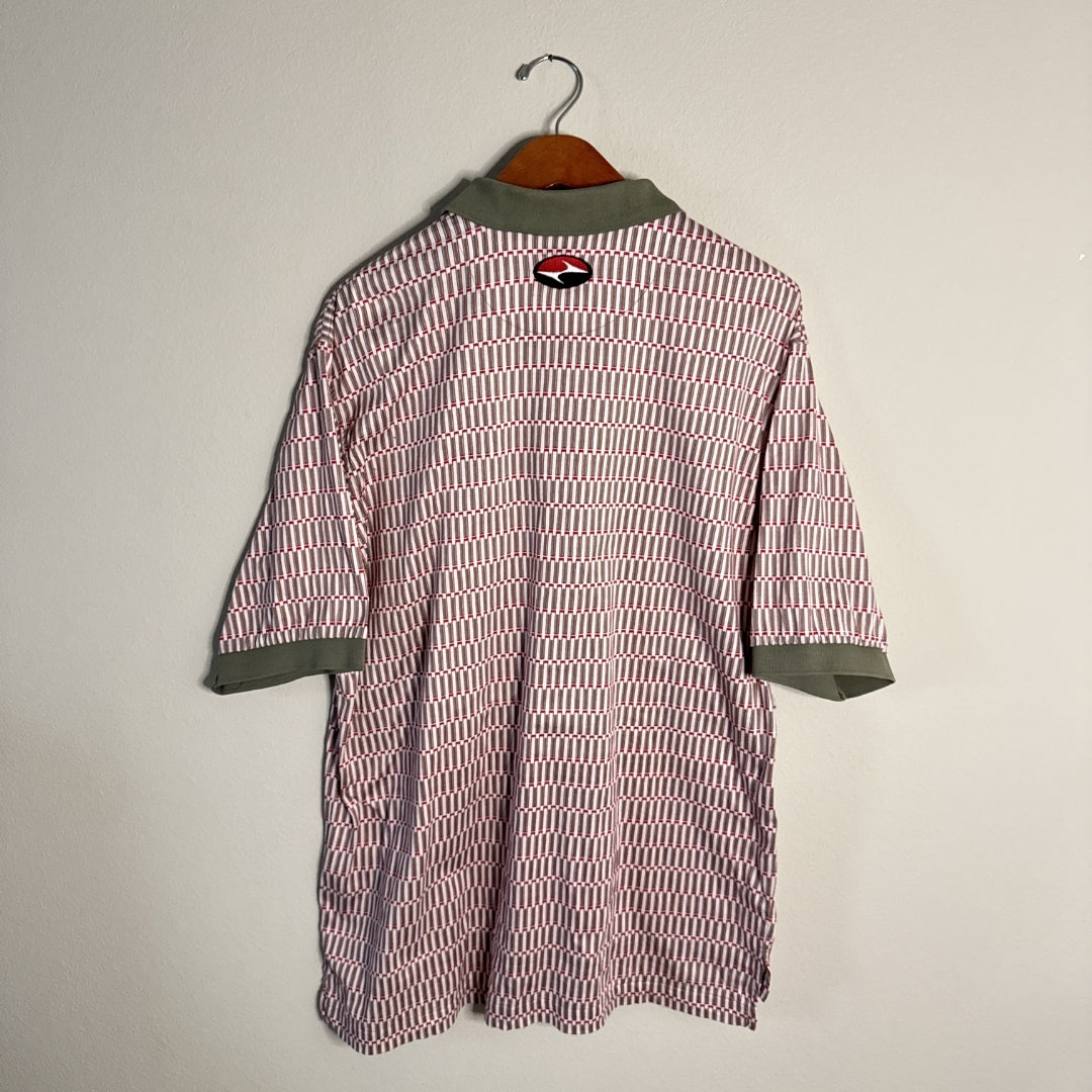 Nike Ying Yang Geometric White/Red Polo