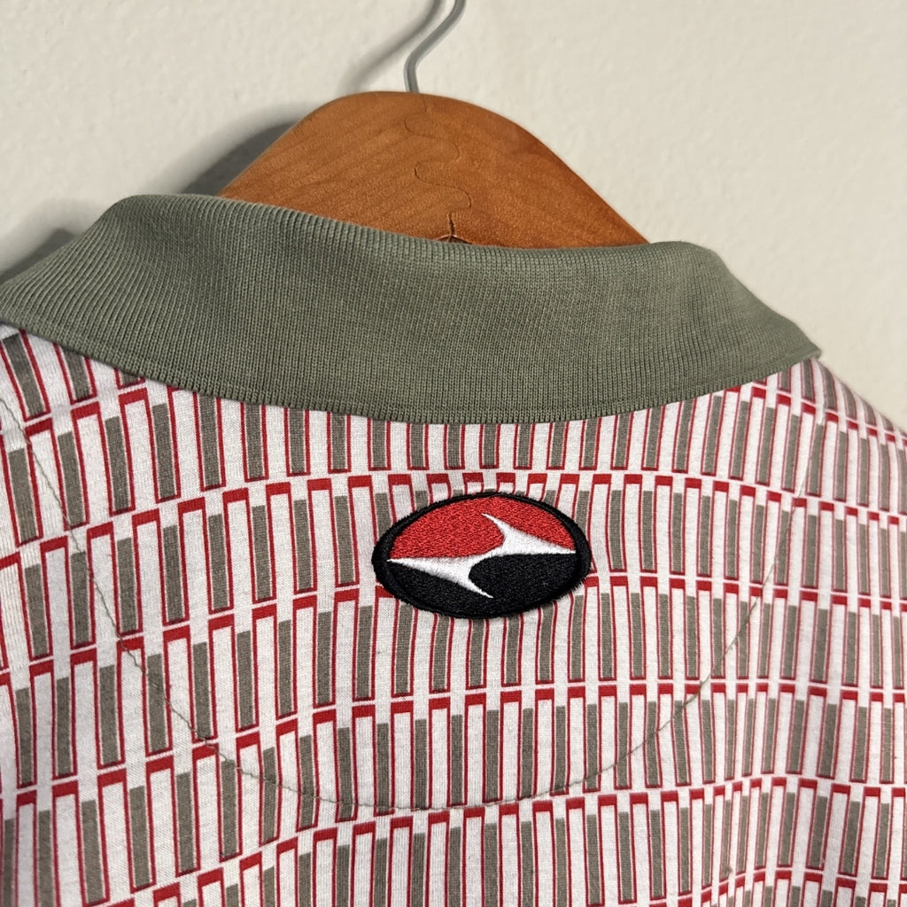 Nike Ying Yang Geometric White/Red Polo