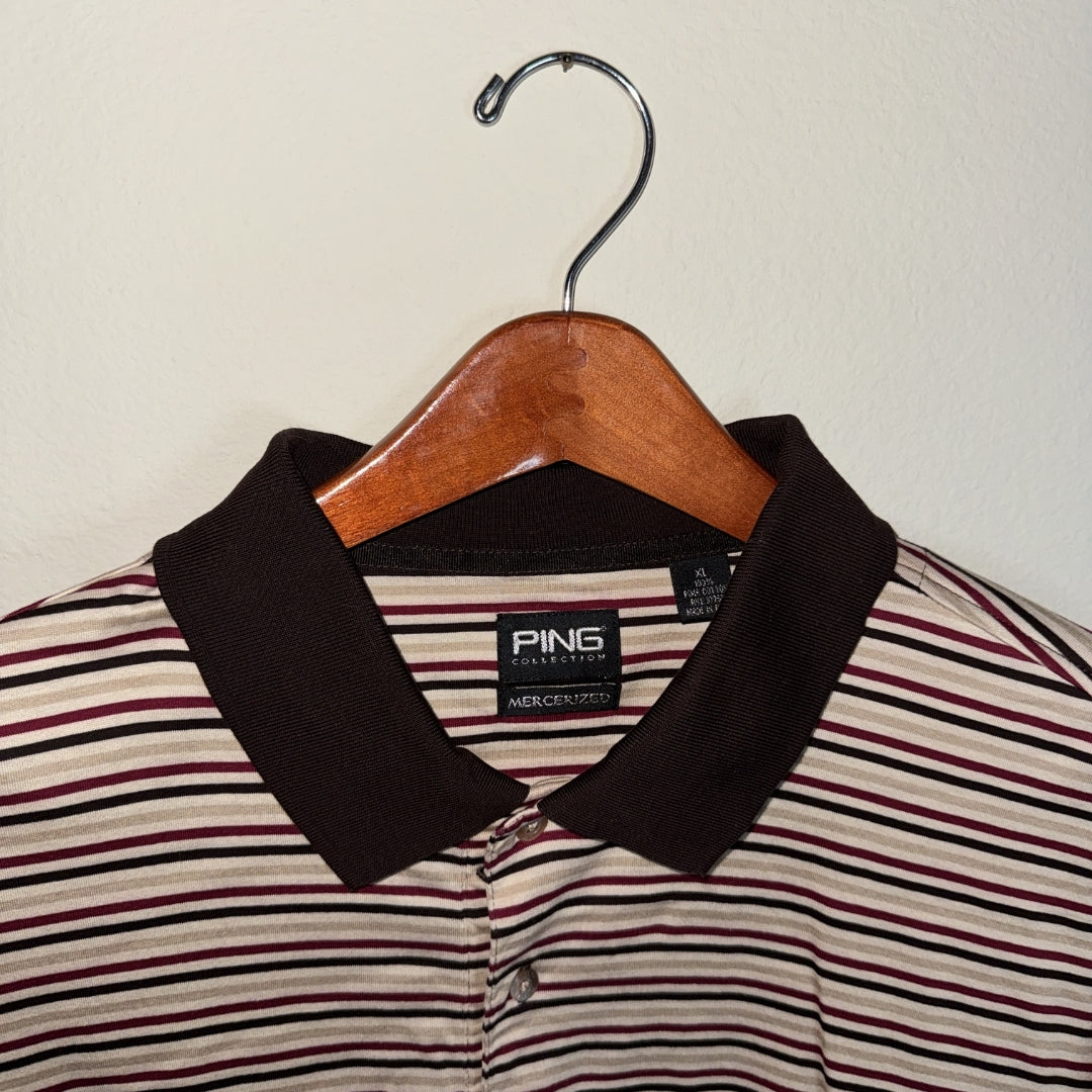 Ping Collection Mercerized Beige Polo
