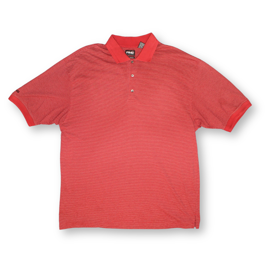Ping Vintage Red Textured Polo
