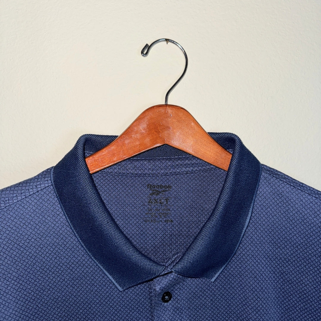Reebok Navy Textured Polo
