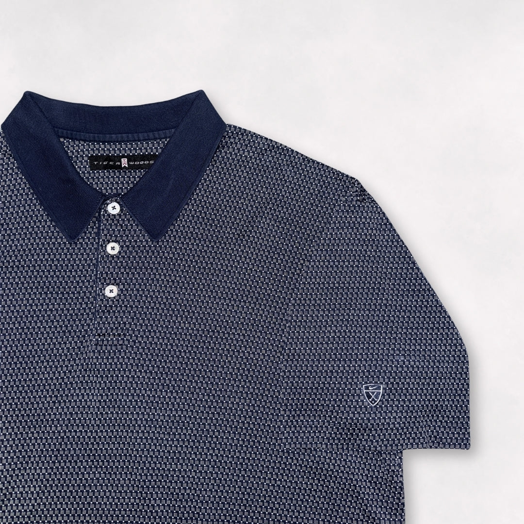 Tiger Woods Nike Shield Dotted Pattern Polo