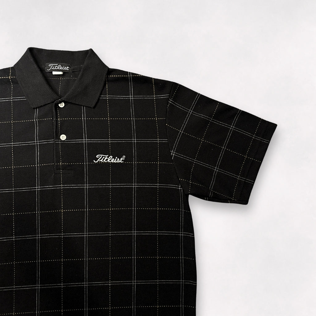Titleist Subtle Plaid Black Polo