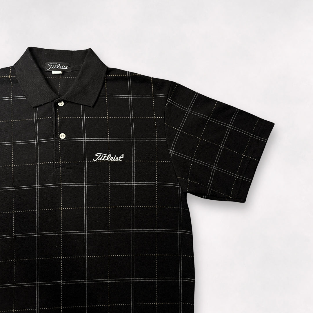 Titleist Subtle Plaid Black Polo