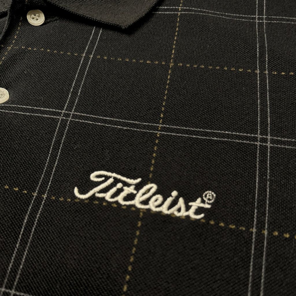 Titleist Subtle Plaid Black Polo