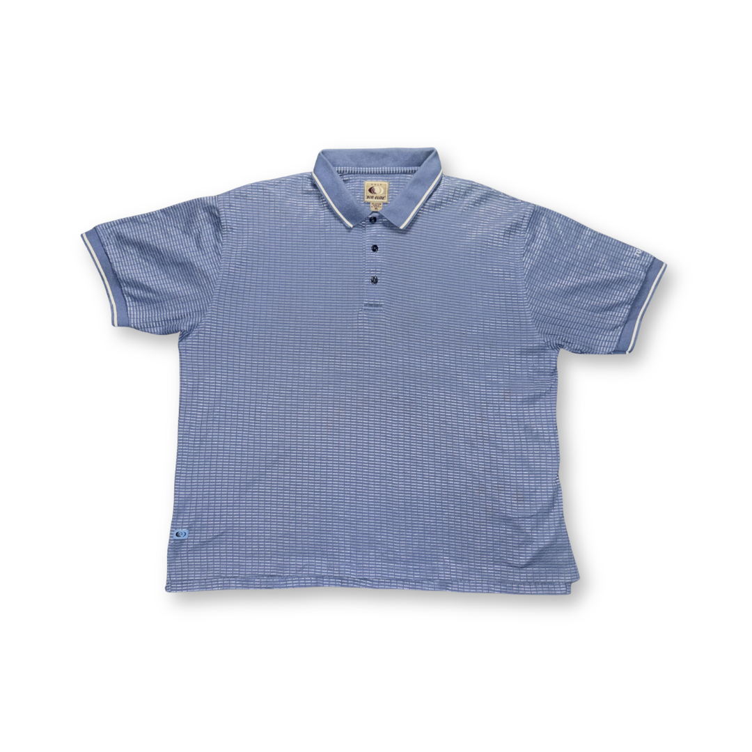 Top Flite Blue/White/Silver Textured Vintage Polo
