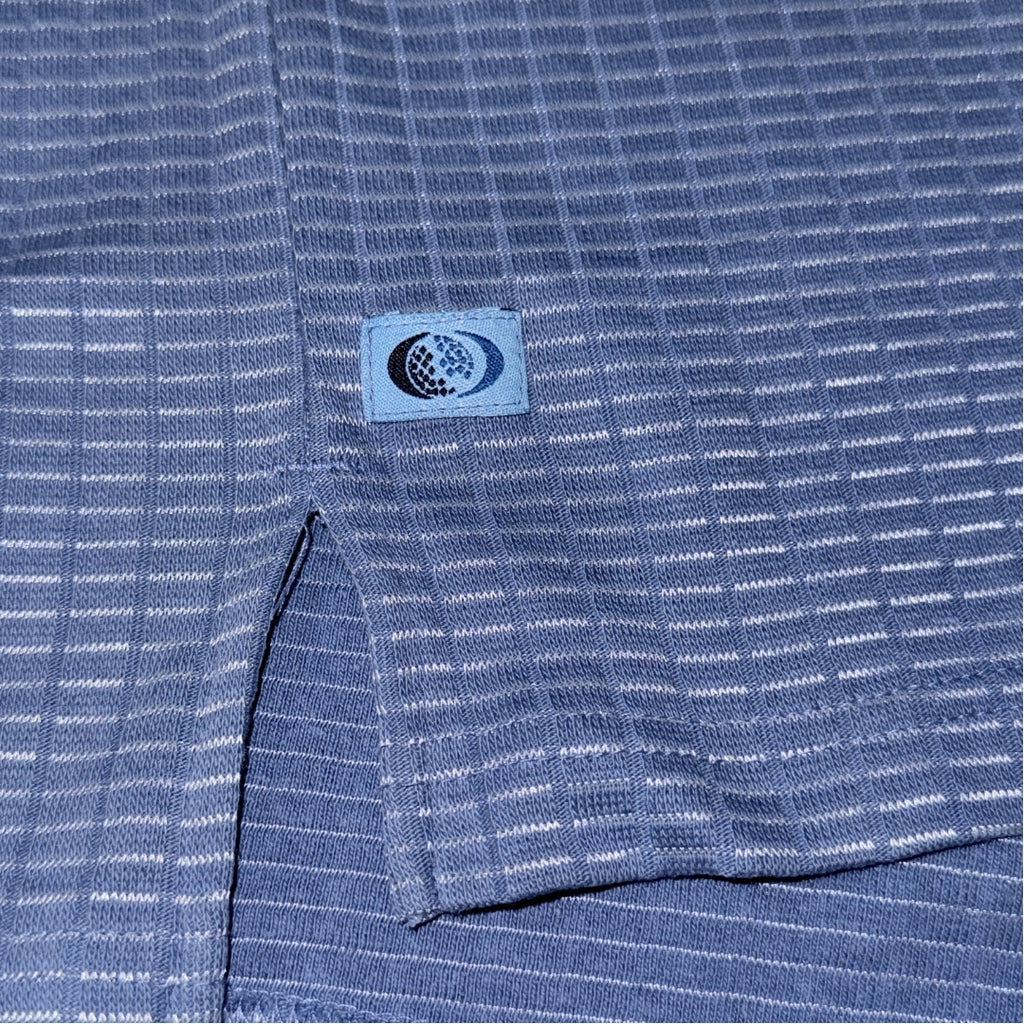 Top Flite Blue/White/Silver Textured Vintage Polo