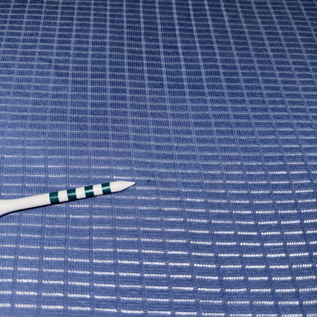 Top Flite Blue/White/Silver Textured Vintage Polo