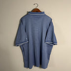 Top Flite Blue/White/Silver Textured Vintage Polo